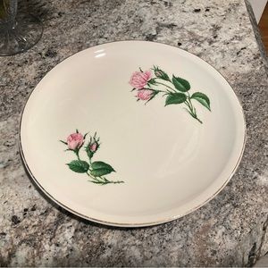 Pink Rose Paden City Vintage Tray Plate 8”